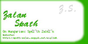 zalan spath business card